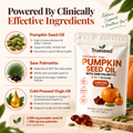 Cold Pressed Virgin Pumpkin Seed Oil with Saw Palmetto 2-in-1 Formula, 3000mg per Serving, 300 Softgels Dietary Supplement
